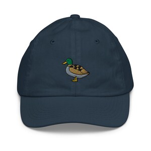 Mallard Duck Kids Baseball Cap Embroidered | Mallard Duck Gift For Child | Cute Mallard Duck Children's Hat For Him & Her | Multiple Colors