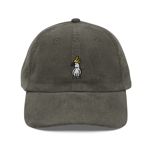 Cute Cockatoo Bird Embroidered Cap | Gift For Cockatoo Parrot Pet Lovers | Vintage Cap In Multiple Colors | Sustainable Hat | For Him & Her