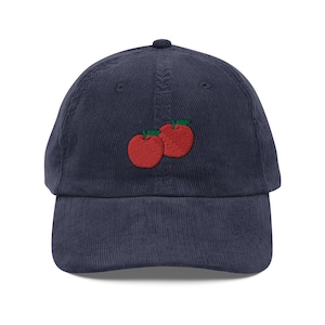 Apples Embroidered Cap | Gift For Fruit Lovers | Cute Apple Vintage Cap | Sustainable Hat | For Him & Her
