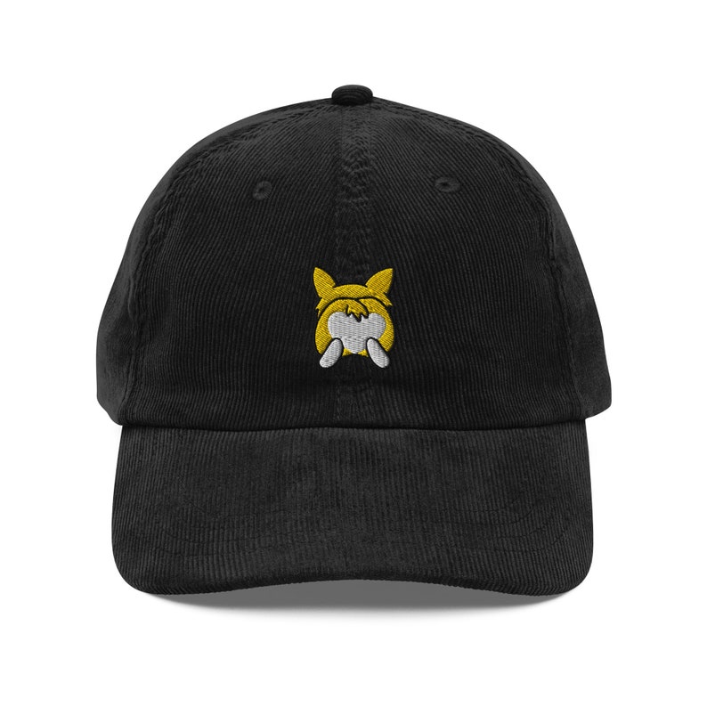 Corgi Butt Corduroy Cap | Corgi Dog Lovers Gift | Vintage Trendy Cute Dad Cap | Sustainably Made For Him & For Her | Luxury Soft Hat