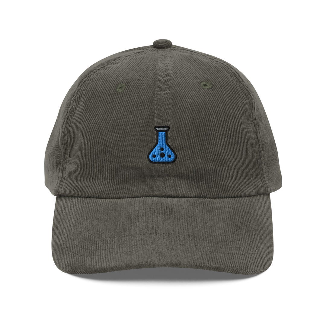 Test Tube Corduroy Cap | Scientist Hat | Scientific Test Vintage Cap ...
