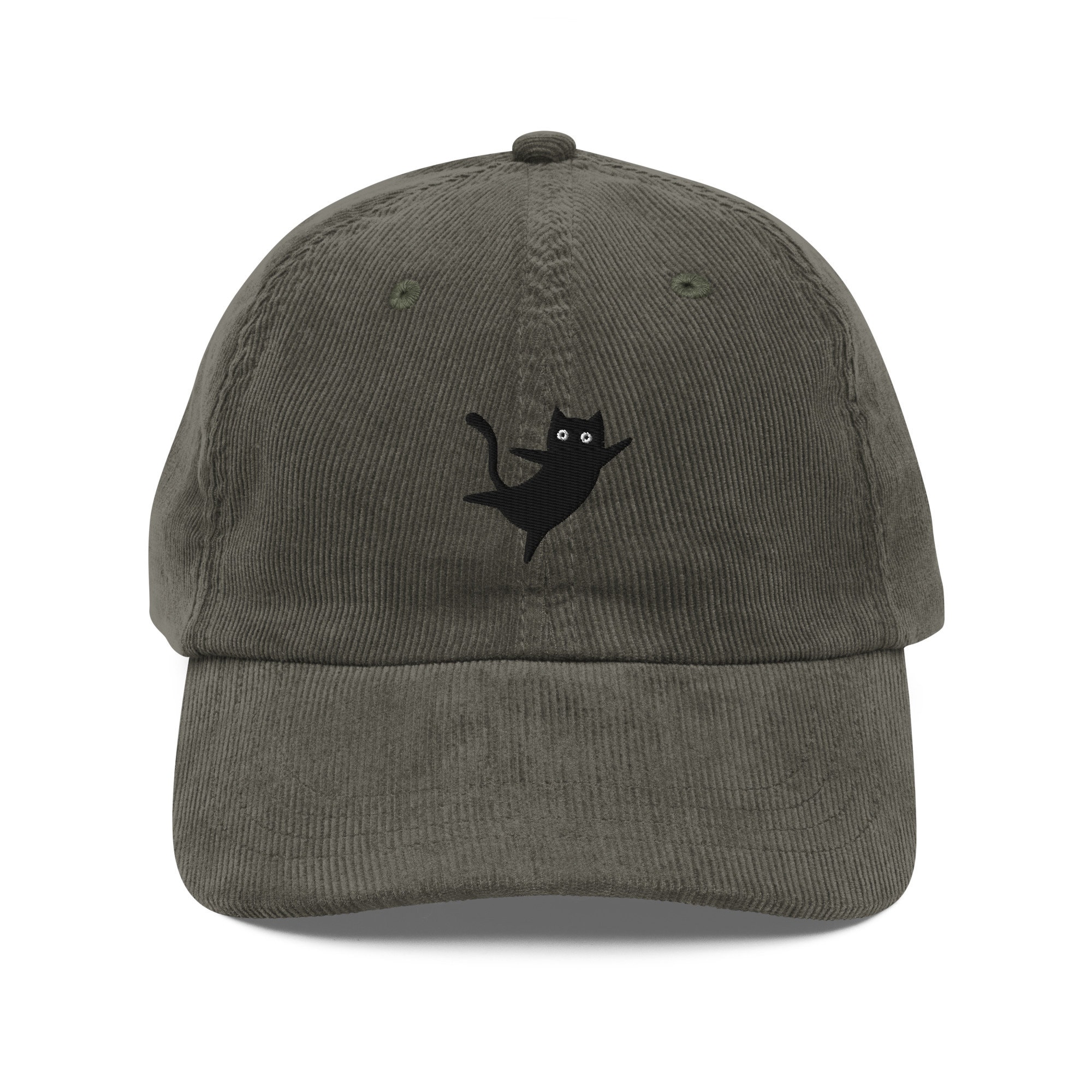 Gray Embellished Cat Cap Embroidered Grey Tabby Cat Baseball Cap – Wild Whimsy Woolies main image 3