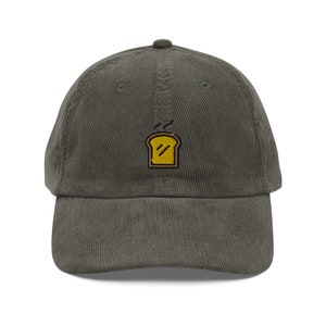 Cute Toast Embroidered Cap | Gift For Bread Lovers | Bread Baker Vintage Cap | Sustainable Hat | For Him & Her