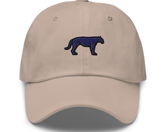 Gorra de papá bordada con pantera / Regalo de pantera / Gorra de béisbol clásica de algodón / Varios colores / Unisex para él y para ella
