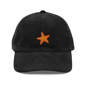 Starfish Embroidered Cap | Gift For Starfish Lovers | Cute Starfish Vintage Cap | Sustainable Hat | For Him & Her
