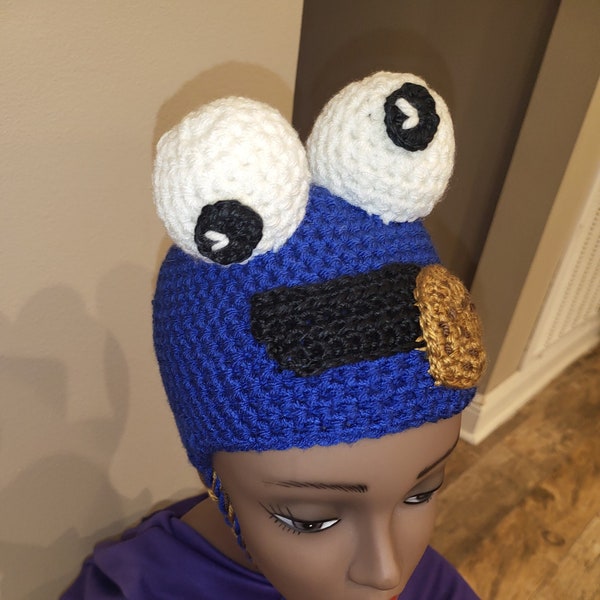 Crocheted Cookie Monster Hat