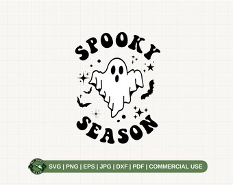 Spooky Season SVG SVG PNG, Gespenster Vibes SVG, Boo Ghost SVG, lustige Halloween SVG, Halloween Shirt png, trendige Halloween svg, Halloween Gif.