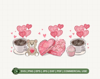 Valentine Kaffee SVG PNG, Kaffee Liebhaber Png, Valentine Shirt SVG, Valentines Geschenk, Valentine Kaffee Sweatshirt, Kaffee ist mein Valentine svg.