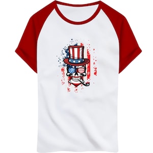 Bandera americana Calavera SVG PNG, Diseños de calavera del 4 de julio, Bandera de esqueleto Png, Bandera de calavera patriótica SVG, Día de la Independencia svg, Día de los Caídos Svg
