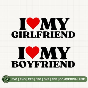 Może przedstawiać: Czarno-czerwony projekt graficzny z tekstem "Kocham moją dziewczynę" i "Kocham mojego chłopaka".