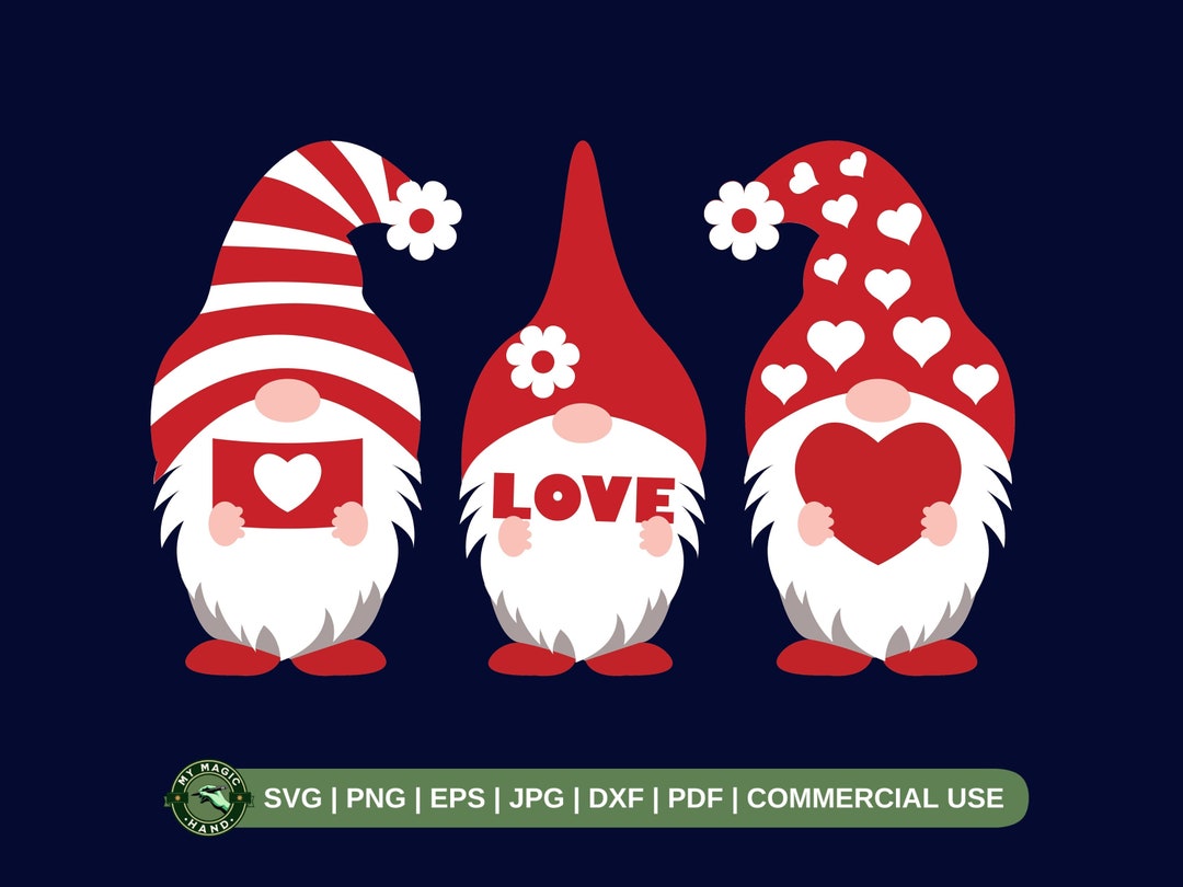 Valentines Day Gnome SVG PNG, Love Gnomes Svg, Gnomes Valentine Svg ...