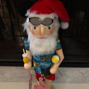 Kurt Adler 15-Inch Wooden Beach-Themed Nutcracker Holiday Decoration