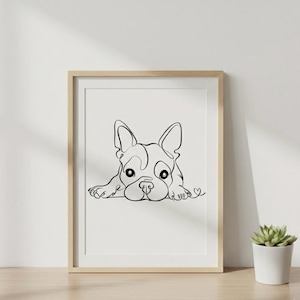 Custom one line dog, pet portrait, dog line art, continuous line drawings, dog portrait, dog tattoo, pet loss gift, dog memorial, cat tattoo