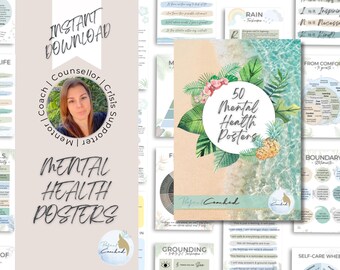 Mental Health Posters x 50 - (for all ages) | A3, A4 and US Letter