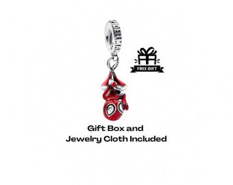 Spiderman Pandora Charm, Gift Box & Jewelry Cloth Included