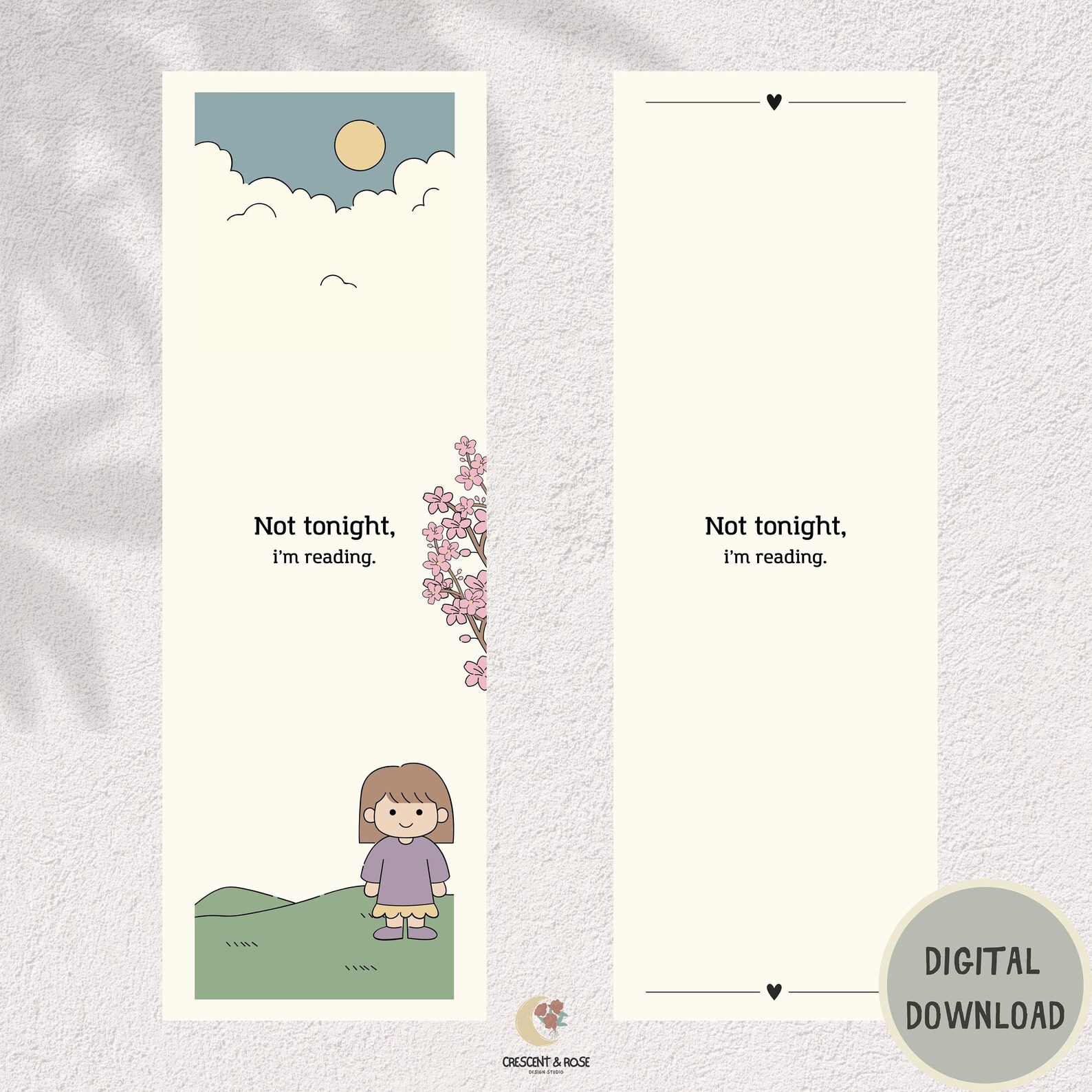 Printable Bookmarks Template , Aesthetic Bookmark Set, Printable ...