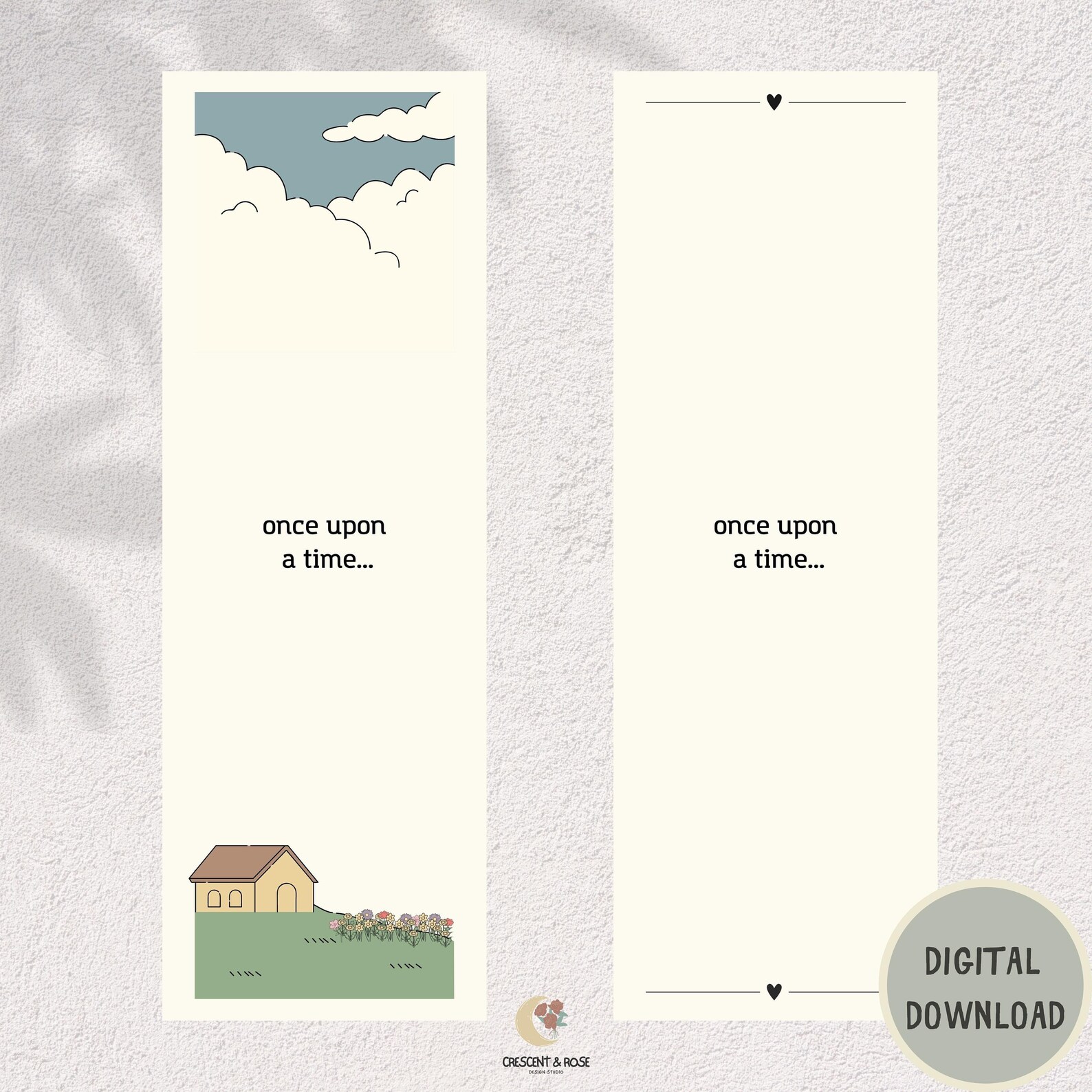 Printable Bookmarks Template , Aesthetic Bookmark Set, Printable ...