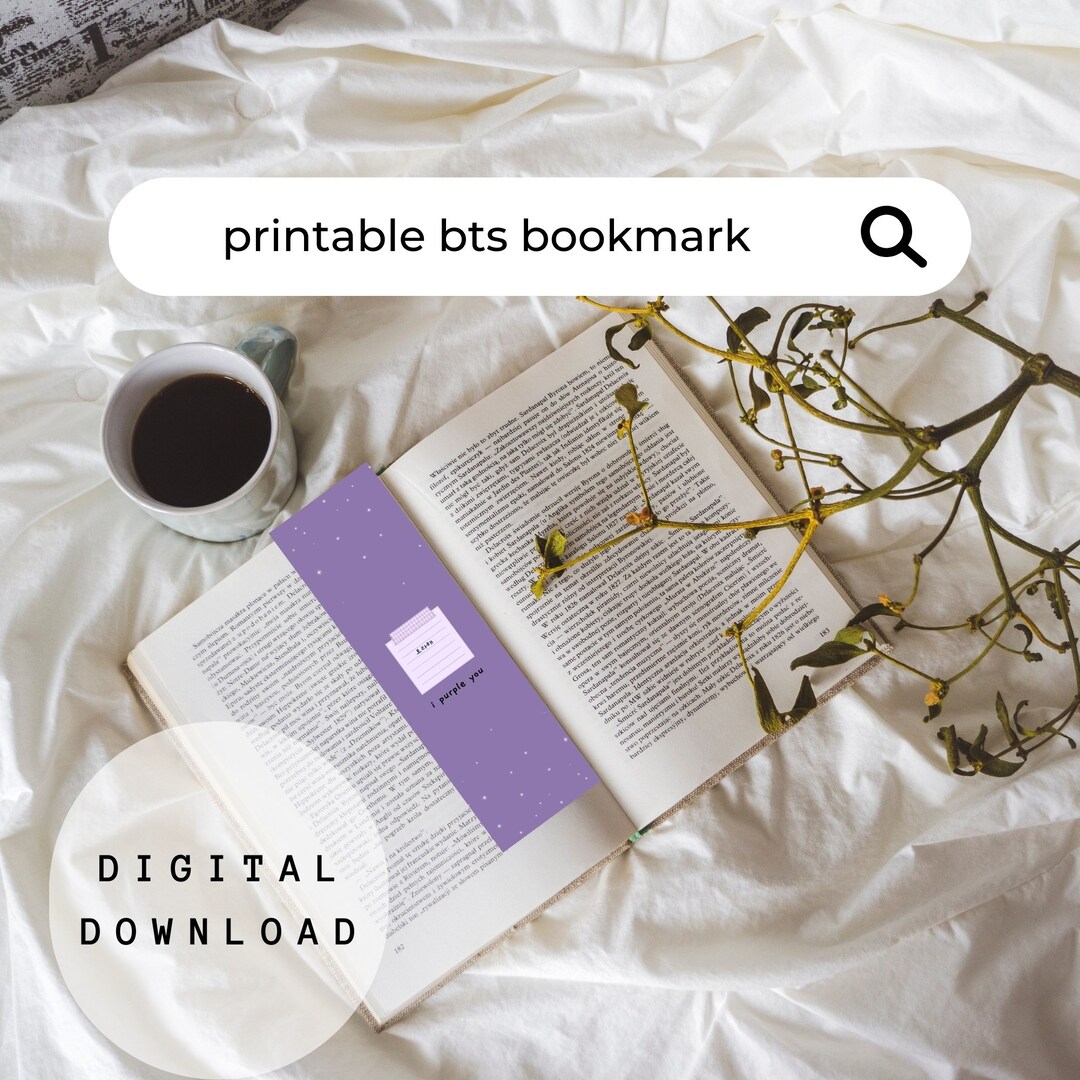 Bts Bookmark Bundle, Printable BTS Bookmark, Borahae Bookmark, Digital ...