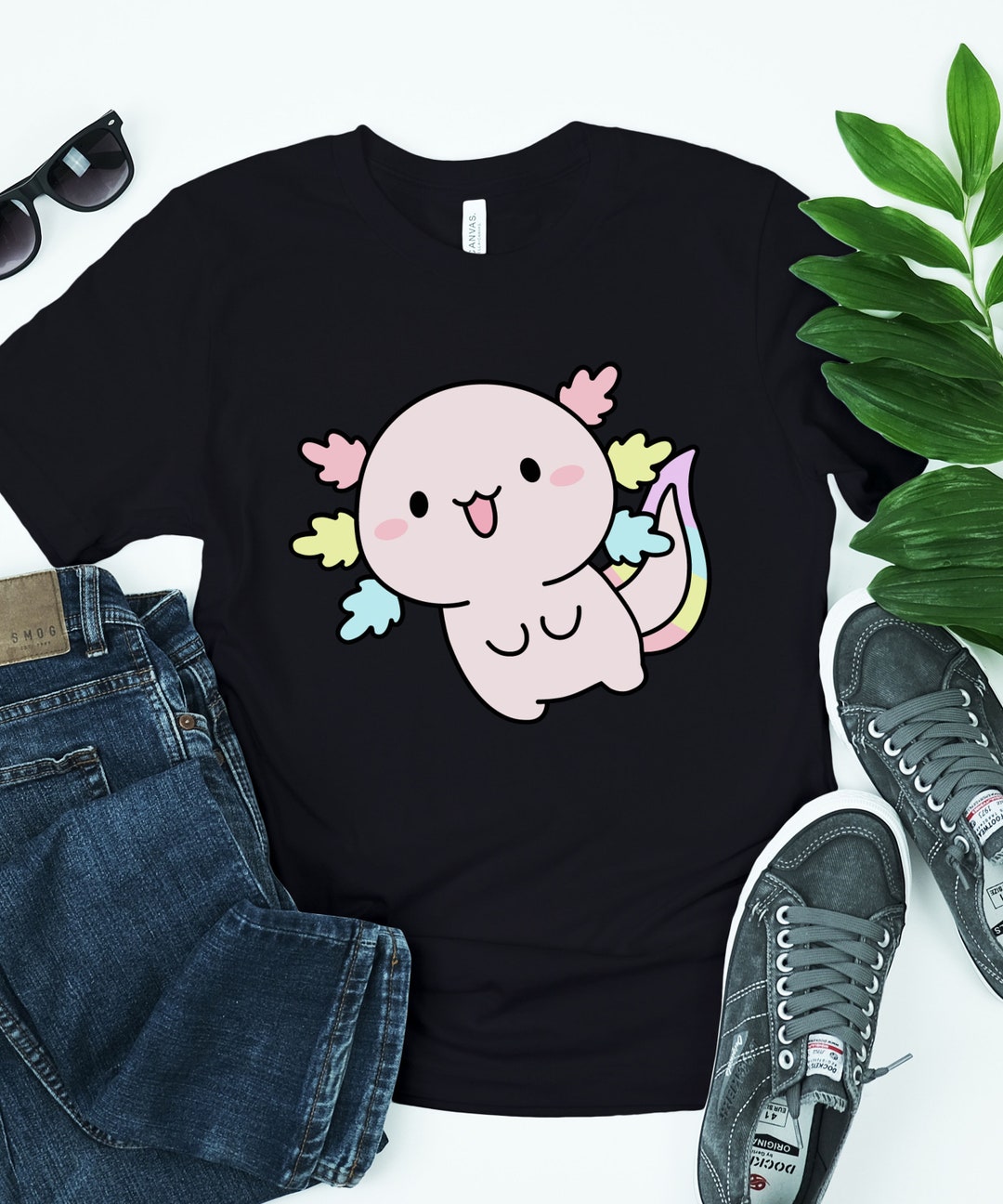 Cute Axolotl Sweatshrt, Axolotl Lover Gft Shrt, Kawa Axolotl