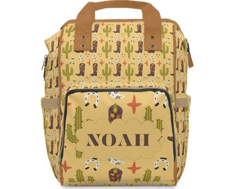 Personalized Western Diaper Backpack, Cowboy Baby Shower Gift
