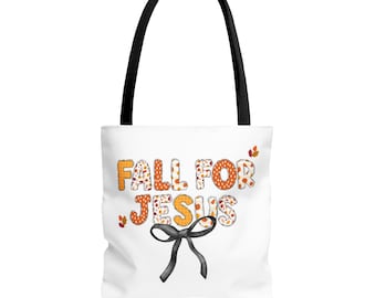 Fall For Jesus Tote Bag: Christian Autumn Gift