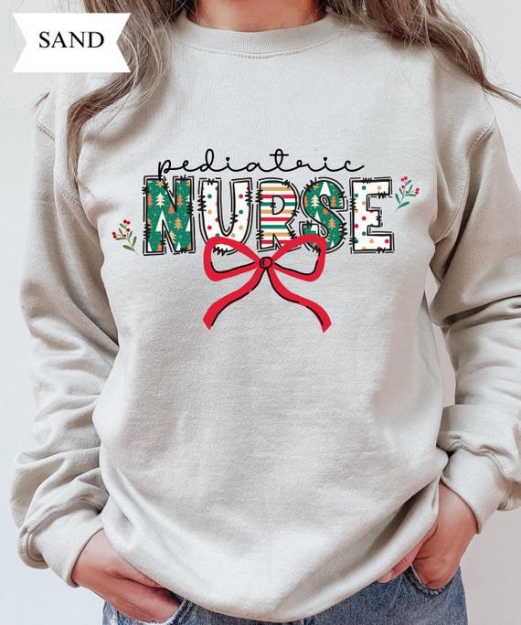 Sweatshirt kinderverpleegkundige: geborduurde medische kleding