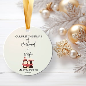 Couples Christmas Ornament: First Christmas Together Keepsake