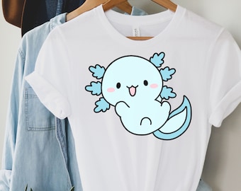 Cute Axolotl Graphic T-Shirt, Kids Birthday Gift