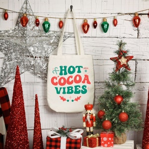Christmas Tote Bag, Christmas Tote Bag Canvas, Christmas Tote Bag for Gifts, Christmas totebag, Holiday Tote Bag, Tote Bag Christmas