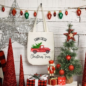 Christmas Tote Bag Canvas, Christmas Tote Bag, Holiday Tote Bag, Tote Bag Holiday, Christmas Tote Bag for Gifts, Christmas Tote Bags