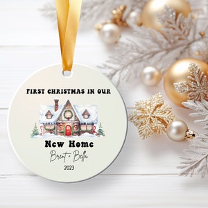 First Christmas in Our New Home Christmas Ornaments Personalized Our New House Ornament 2023 New Home Ornament Our First Home Keepsake Gift