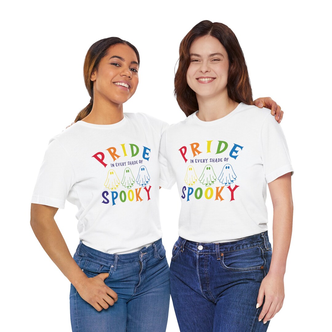 Rainbow Pride Spooky Ghosts T-shirt - Funny Halloween Tee - Etsy