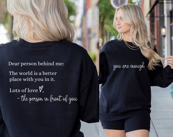 Positive Affirmation Sweater, Inspirational Sweatshirt for Women, Gift for Her, Motivational Sweatshirt, Women Sweater Gift, Best Friend Tee