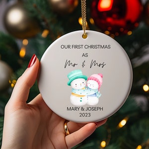 Paare Weihnachtsverzierung - erstes Weihnachten zusammen Andenken - neues Paar Geschenk 2023 Geschenke für Paare personifiziertes Weihnachten zusammen Geschenk