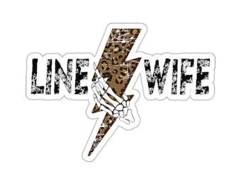 Halloween Line Wife Stickers, Gift for Lineman Wife, Welder Power Decals, Lineman Electrician Gifts
