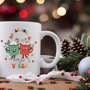 Holiday Christmas Cute Teacher Gift, Xmas Festive Decor, Hot Chocolate Christmas Movie Mug, Gift for Nana