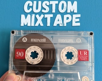 Custom Cassette Mixtape - 45 or 90 minutes - Perfect Personalised Gift Idea!