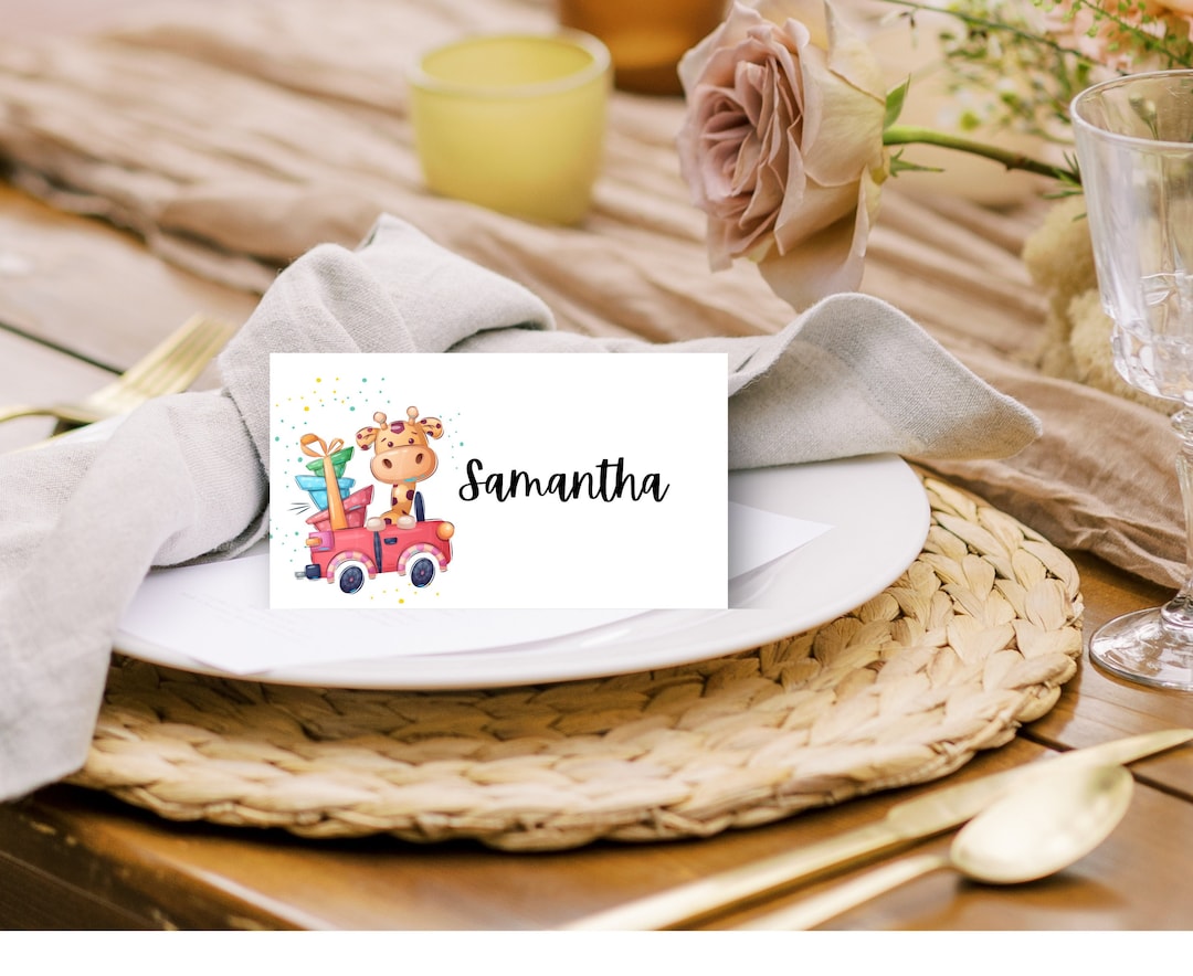 Baby Shower Place Cards Baby Shower Table Seating Baby Etsy