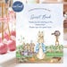 Peter Rabbit Guest Book Sign | Guest Book With Sign in Sheets | Peter ...
