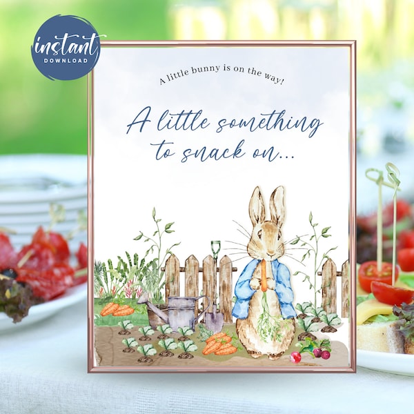 Peter Rabbit Dessert Table Sign | Peter Rabbit Theme Baby Shower | Dessert Table Sign | PR10