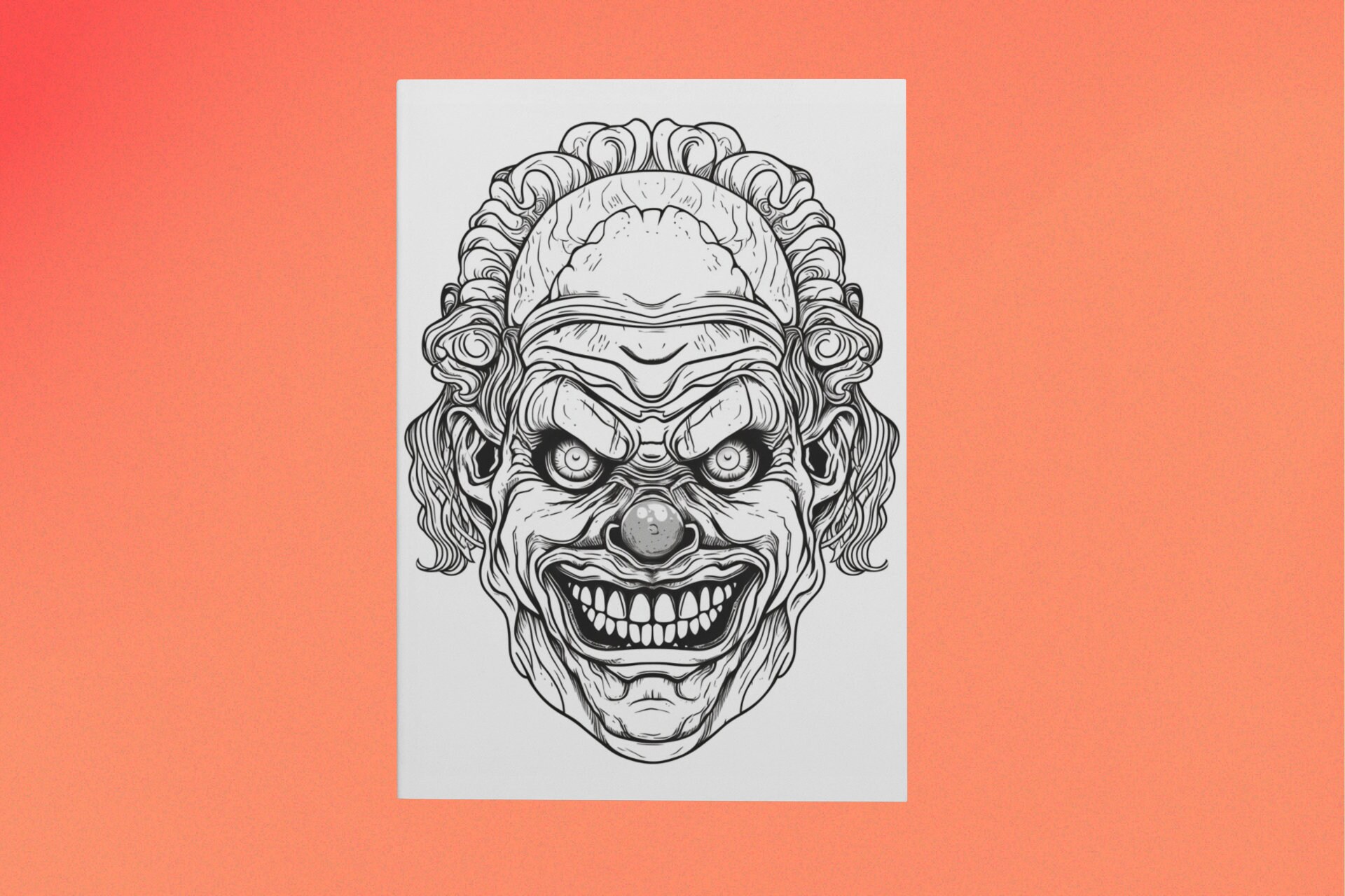 Malbuch „40 Grusel-Clowns“ Für Erwachsene – Anti-Stress Ausmalbuch Mit Horror-Clown Motiven (Stefan Schrägstrich)
