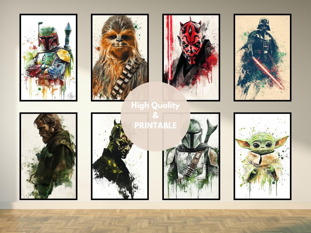 Star Wars Portraits 10 Printable High-quality Posters Darth Vader, Yoda ...