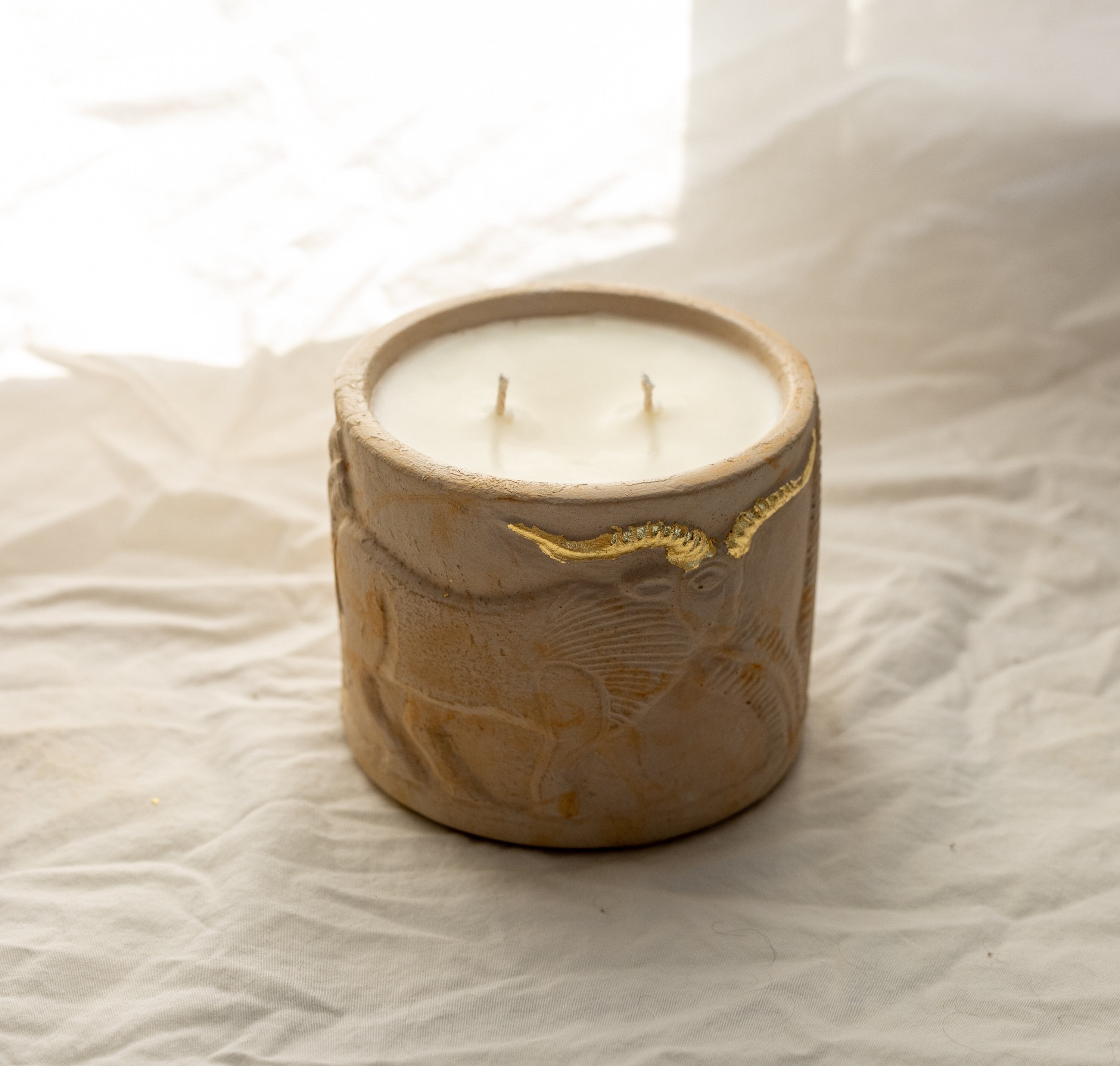 Garden of Babylon Candle in Buff - Etsy