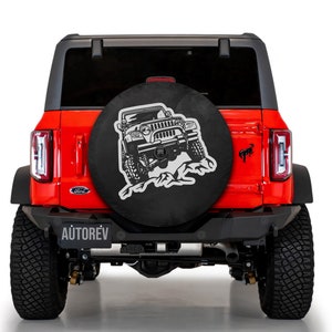 Spare Tire Cover for SUV Jeep, Wrangler, Ford, Camper, Universal Fit Wheel Protector ~ Off-Road 4x4 ~ Car accessories