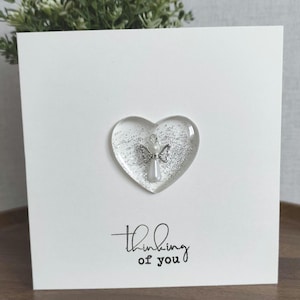 Thinking of You Card With Handmade Removeable Angel Heart Pocket Hug ...