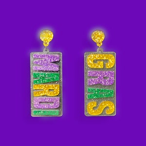 Mardi Gras Earrings