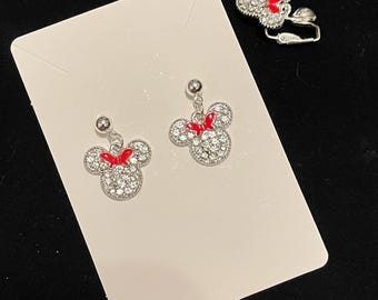 Minnie Mouse Silverörhängen