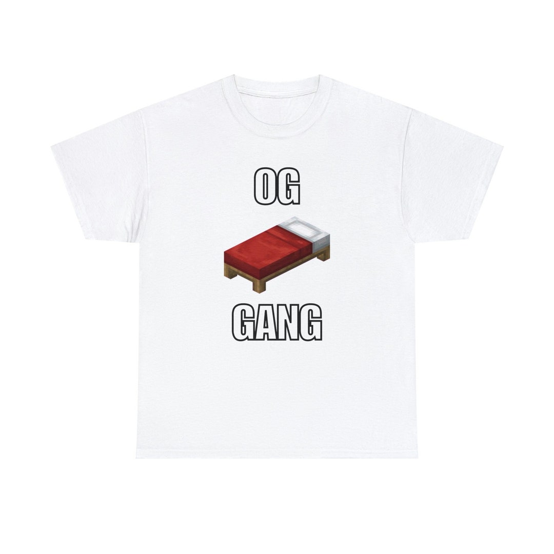 Minecraft Red Bed OG Gang Tshirt Minecraft OG Shirt Etsy