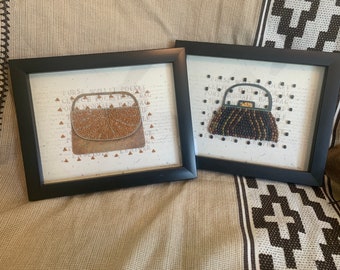 Framed Bean Art/Purses