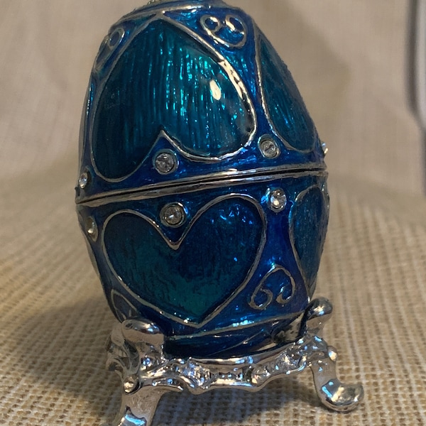 Vintage Faberge Egg Trinket Box
